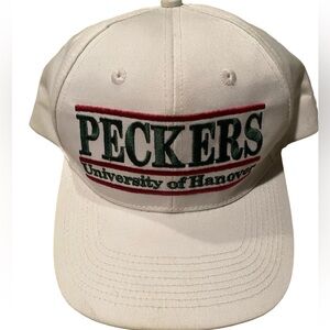 Vintage Peckers Hanover White SnapBack hat